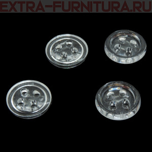 Пуговицы 14/4 прозрачные, упаковка 1000 шт.