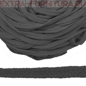 Шнур 34Ф плоский шир.7мм, цв.серый темный 41, уп.200м