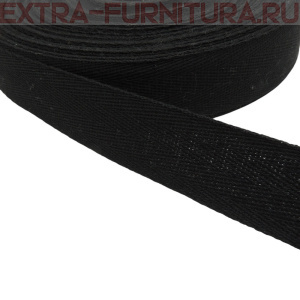 Лента ушковая (штрипочная) 30мм, цв.черный, уп.50м, 10уп./40уп. (пл.6,87 г/м)