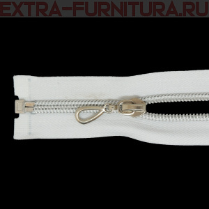 Молния спираль декор Т7 50см цв.белый/серебро