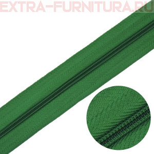 Молния рулонная спираль тип Т3, цв.243 зеленый, пл.8,3 гр/м