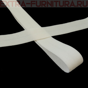 Резинка окантовочная 15мм цв.102 сумрачно-белый, матовая арт.ROM15102 уп. 50м 