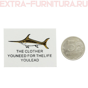 Нашивка "Под кожу" Рыба цв.белый