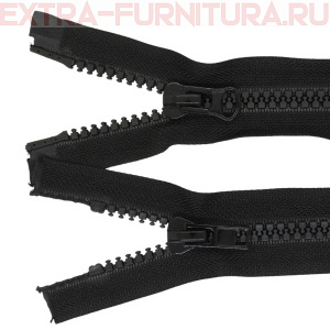 Молния Трактор Т8 2 замка, дл.65 см, цв.черный, усил. звено (кл.А)