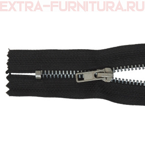 Молния джинсовая № 4, 12 см, черный оксид, цв.322 черный 