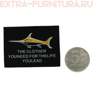 Нашивка "Под кожу" Рыба цв.черный