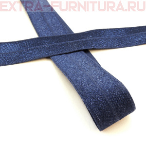 Резинка окантовочная 20мм цв.S919 синий сапфир, блестящая уп. 50м