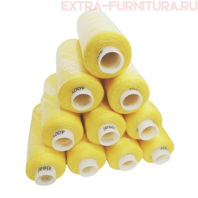 Нитки IDEAL бытовые 40/2 366м, цв.127 желтый (уп.10шт)
