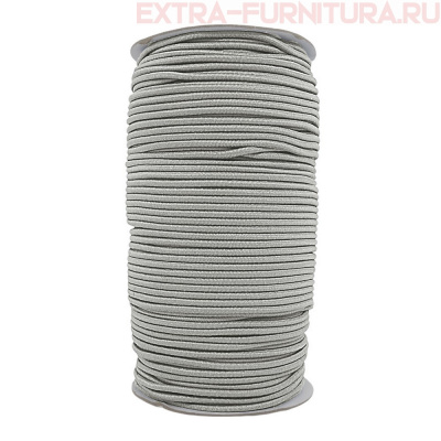 Резинка шляпная 2,5мм цв.серебро (уп.100м)