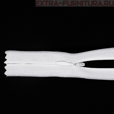 Молния потайная № 3, 80 см, цв. 101 белый MaxZipper