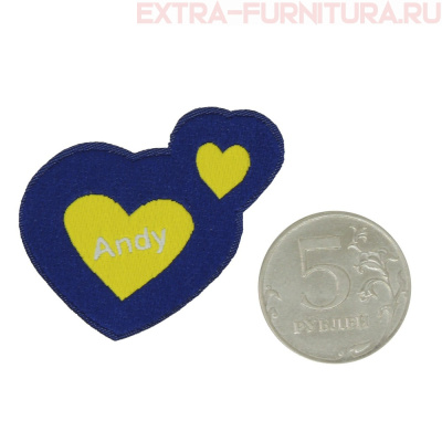 Нашивка ANDY цв.неоновый,фиолетовый *