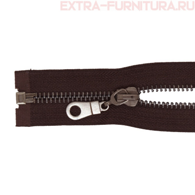 Молния Металл Т5 1 замок, 75 см, оксид, цв. коричневый