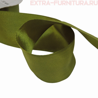 Лента атласная 50 мм цв.140 хаки рул.27,42м