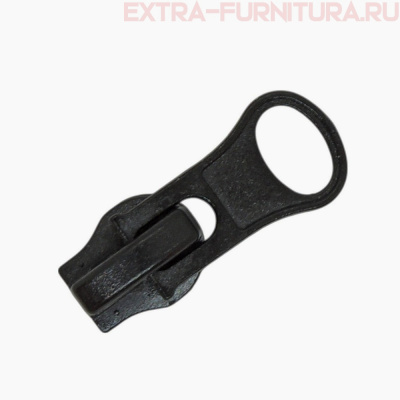 Бегунок реверсивный, галантерейный СП5 черный, LOGO