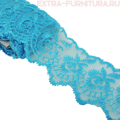 Кружево ш 3,5 см, цв.бирюзовый (10 ярдов)