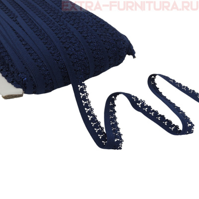 Резинка ажурная 12мм, арт.TBY-S919 цв.темно-синий (уп.100м)