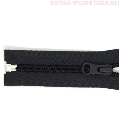 Молния Спираль разъемная дл. 40см, Т5, цв. черный, бегунок груша