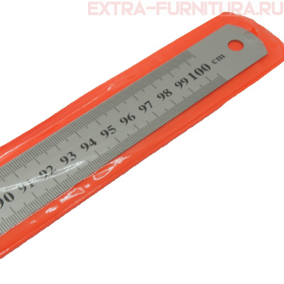 Линейка закройщика 100см, 0,7мм стальная "Maxwell", в чехле