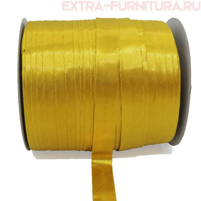 Косая бейка 15мм 132м цв. золото