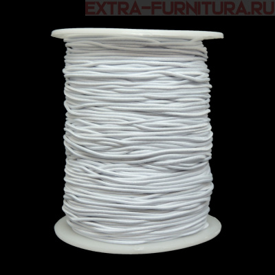 Резинка шляпная 1мм цв. белый (уп.100м)